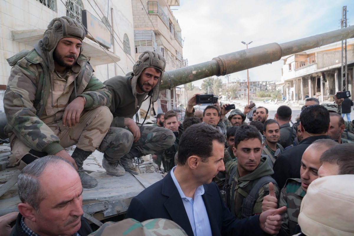 Syrian President Visits Frontlines In East Ghouta, Meets SAA Soldiers, Displaced Civilians (Videos, Photos)