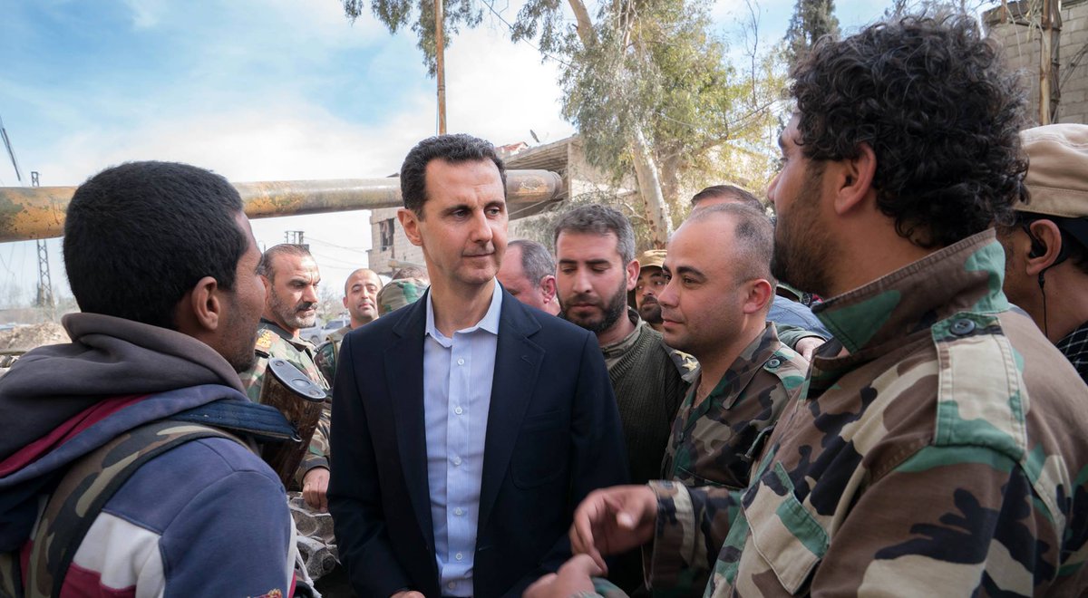 Syrian President Visits Frontlines In East Ghouta, Meets SAA Soldiers, Displaced Civilians (Videos, Photos)