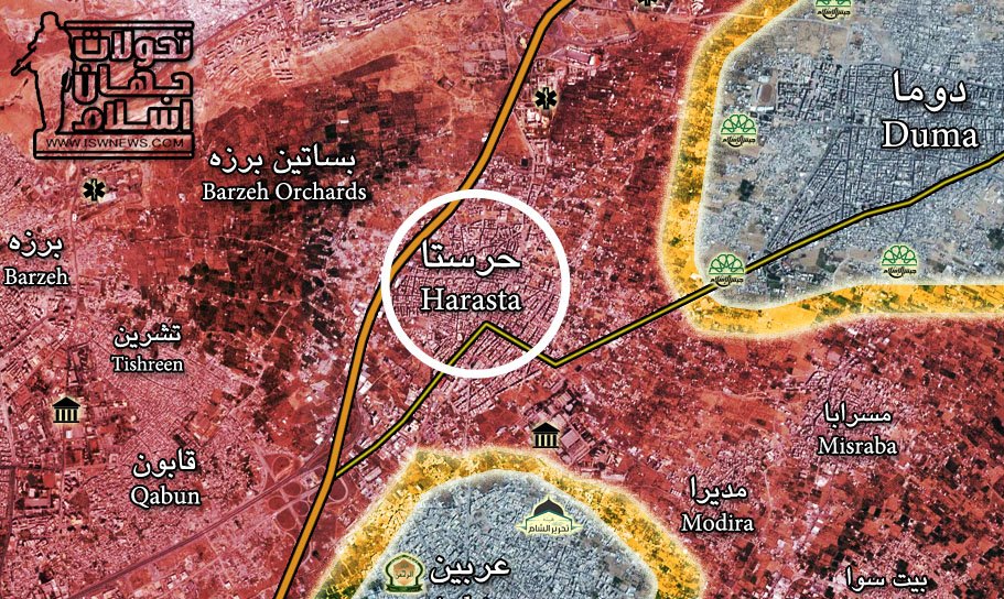 Syrian Army Imposed Full Control Over Harasta Following Departure Of Last Batch Of Militants (Map, Video)