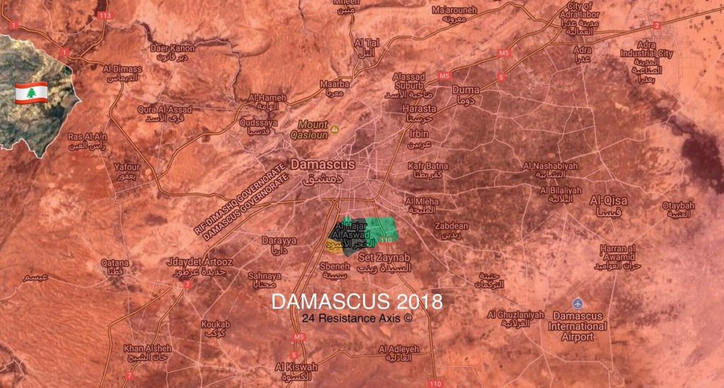 Map Comparison: Military Situation In Damascus Countryside In 2012 And 2018