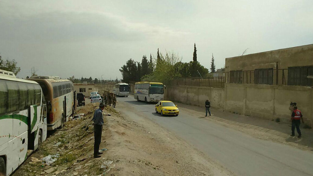 Second Batch Of Militants Prepare For Evacuation From Douma - SANA