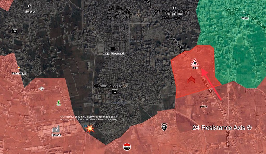 Government Forces Pressure ISIS In Southern And Northern Parts Of Yarmouk Refugee Camp Pocket (Maps)