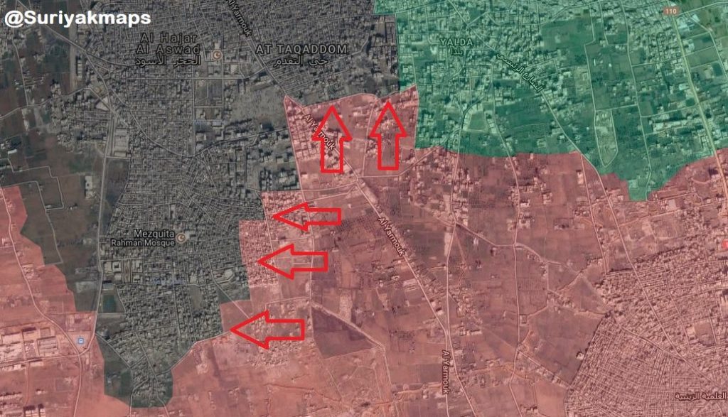 In Maps And Videos: Battle For Yarmouk Refugee Camp Area In Southern Damascus