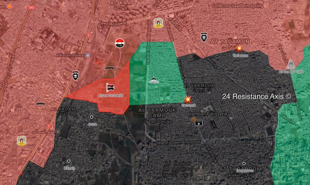 In Photos: Syrian Battle Tank Crushes ISIS Defensive Position In Southern Damascus