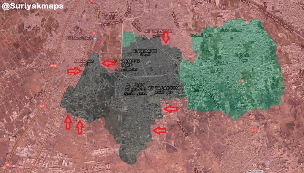 Progress Of Anti-ISIS Operation In Southern Damascus (Map, Photos, Videos)