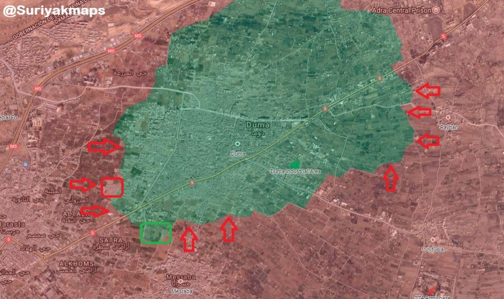 Jaish al-Islam Is Ready To Back To Negotiations As Syrian Army Advances In Douma (Map, Video)