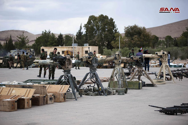 Eastern Qalamun Militants Hand Over More Anti-Tank And Anti-Aircraft Missiles To Syrian Army (Video, Photos)