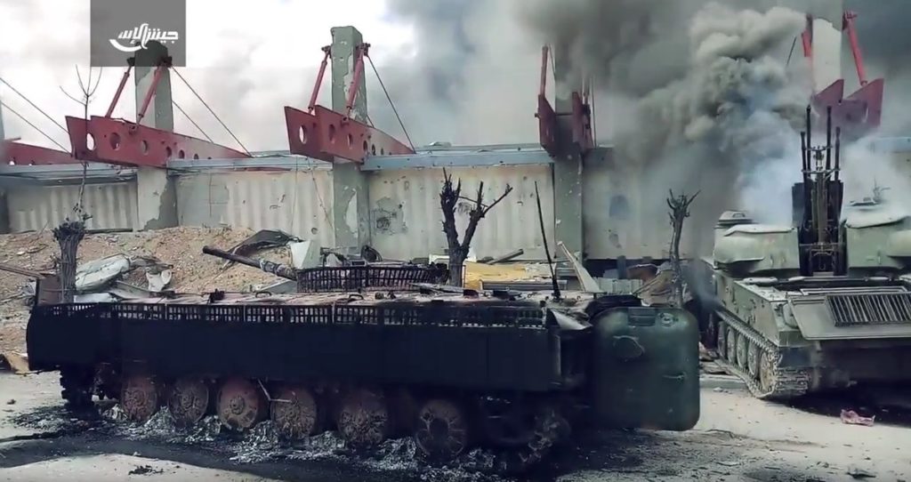 Photos, Video: Military Equipment Burned By Jaish al-Islam Ahead Of Douma Withdrawal