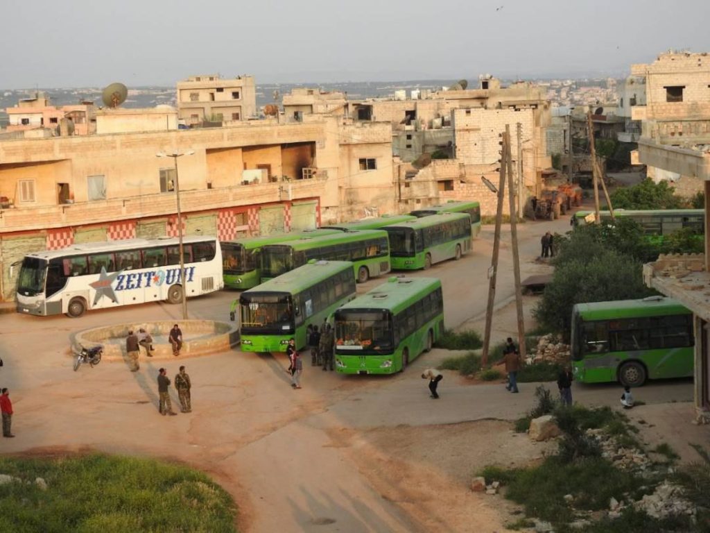 22 Buses Entered Kefraya and al-Fouaa To Evacuate First Batch Of People