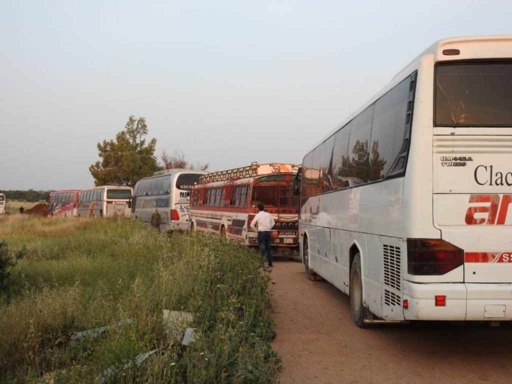 22 Buses Entered Kefraya and al-Fouaa To Evacuate First Batch Of People