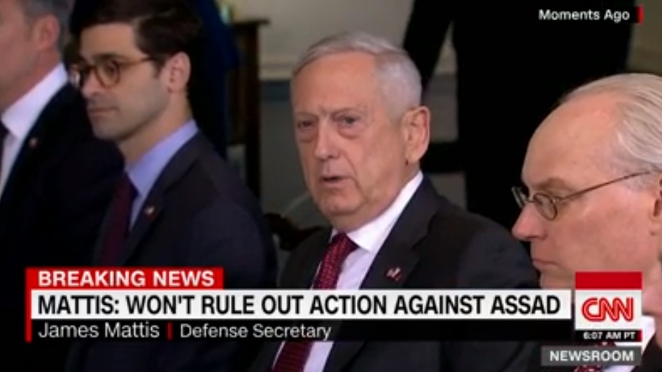 US Defense Secretary Does Not Rule Out Military Action Against Assad Government