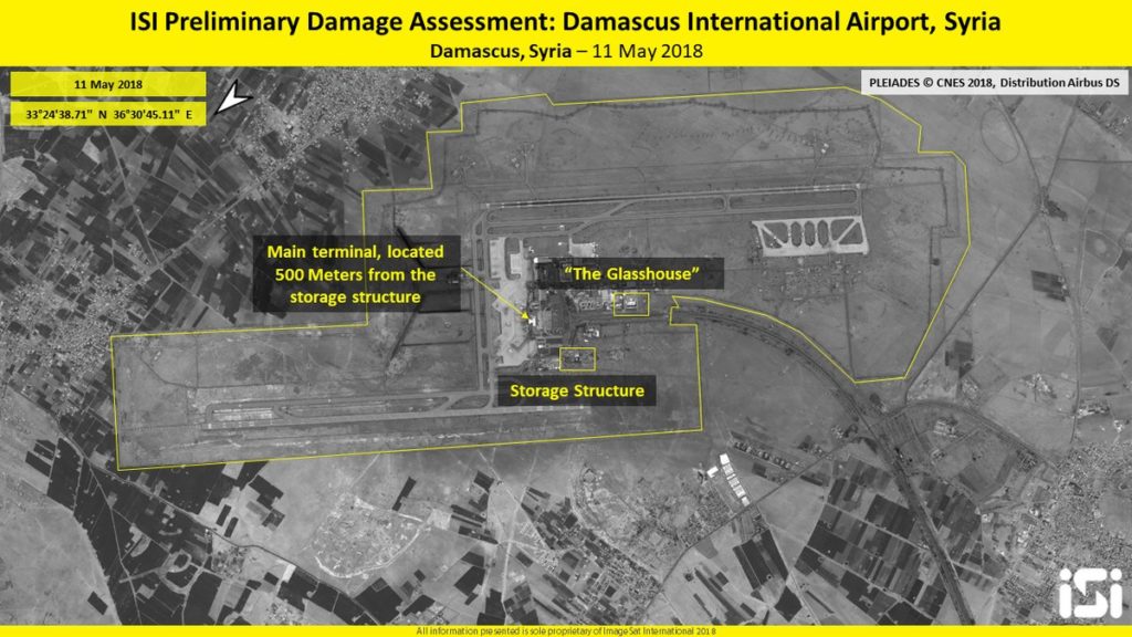 Satellite Imagery Show Damage Caused By Israeli Strikes To Government Forces' Positions In Damascus International Airport