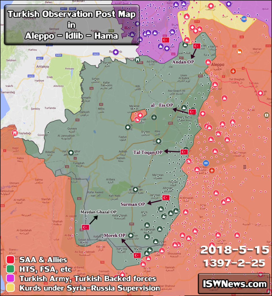 Maps: Turkish Military Expands Its Network Of Observation Posts In Militant-held Part Of Western Syria