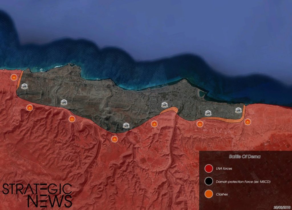 Map Update: Libyan National Army Storming Militant-held City Of Derna