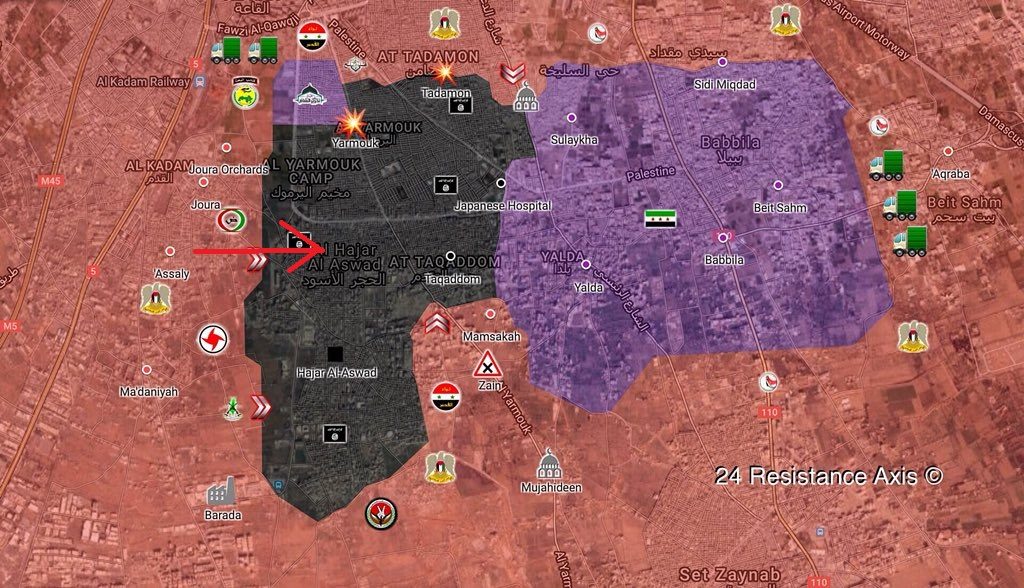 Syrian Army Forces ISIS To Withdraw From Farm Area Near Al-Hajar al-Aswad In Southern Damascus - State Media