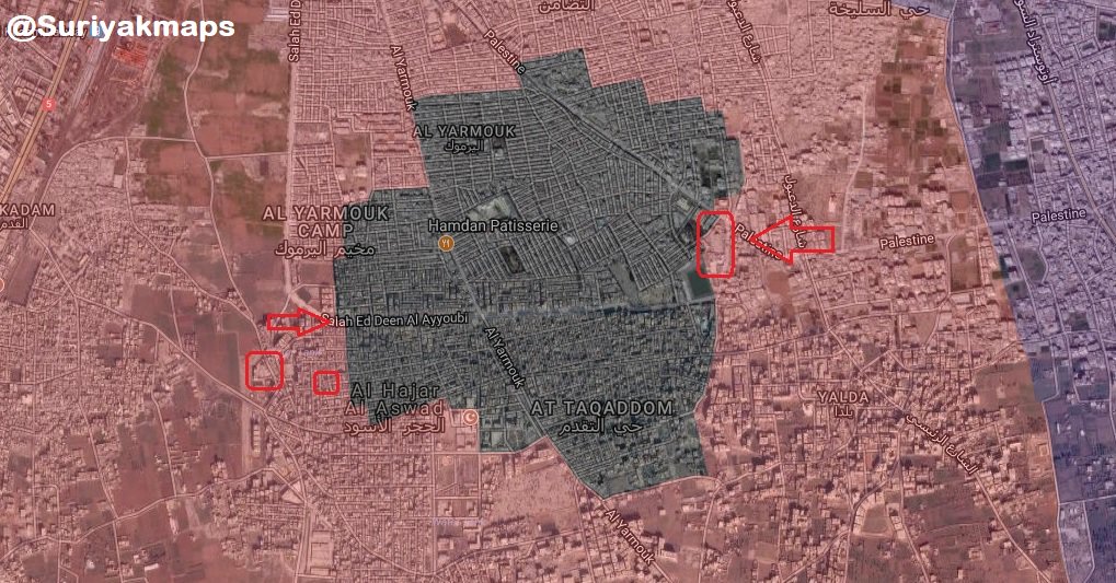 Overview Of Syrian Army’s Operation In Southern Damascus On May 8, 2018 (Maps)