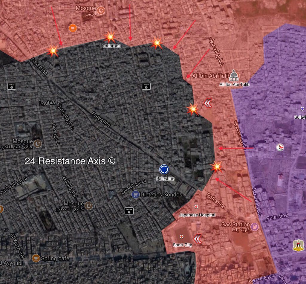 Syrian Army Recaptures Palestine Sport Town, Advances In Tadamon (Map)