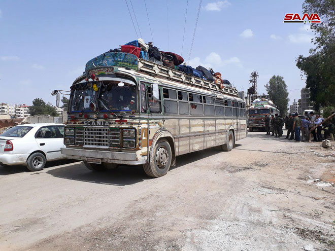 First Batch Of Militants Withdraw From Southern Damascus (Photos)