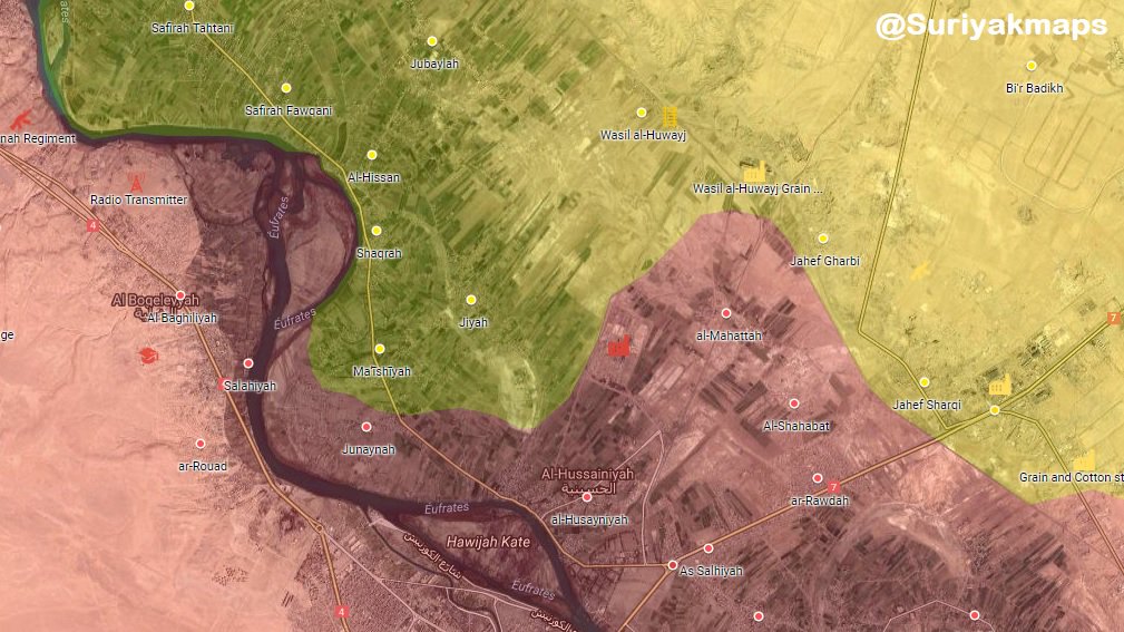 Maps: Military Situation In Deir Ezzor Countryside And Syrian-Iraqi Border Area