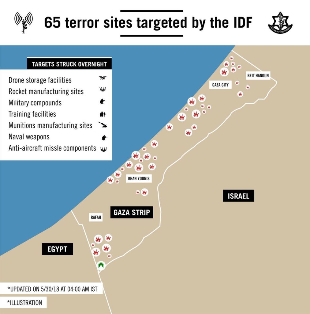 Israeli Forces Struck At least 65 Targets In Gaza. Palestinian Forces Launched At least 70 Projectiles