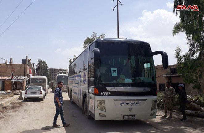 First Batch Of Militants Withdraw From Southern Damascus (Photos)