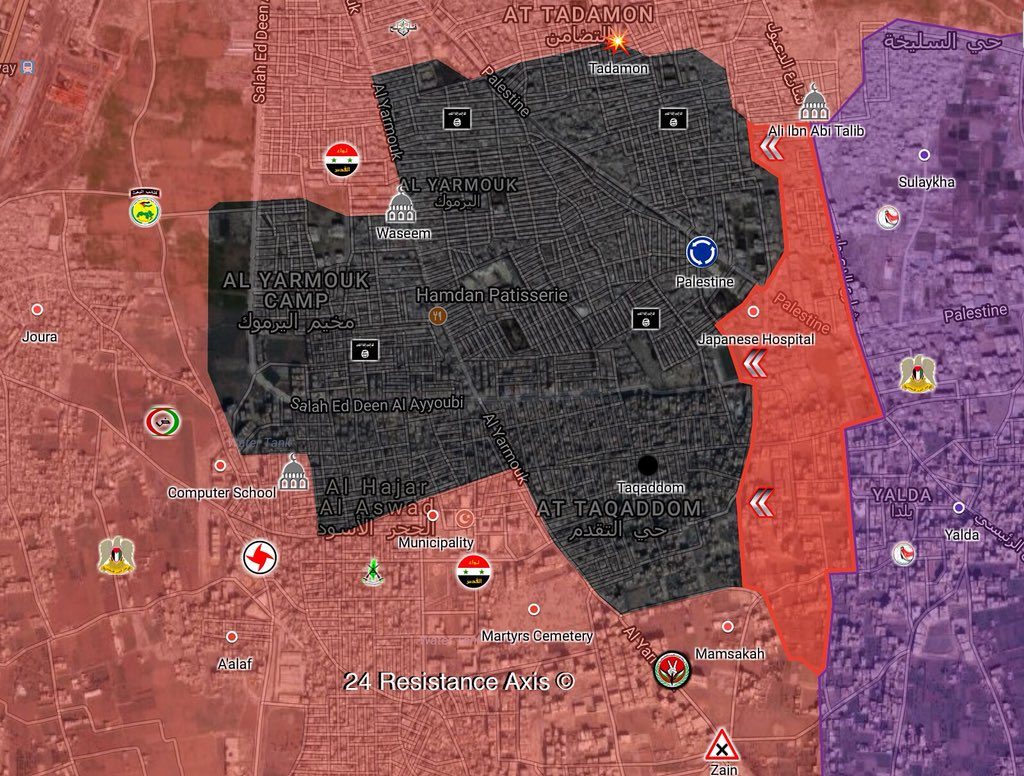 Overview Of Syrian Army’s Operation In Southern Damascus On May 8, 2018 (Maps)