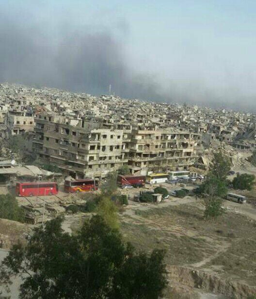 ISIS Fighters Burn Their Headquarters In Southern Damascus Ahead Of Their Expected Withdrawal