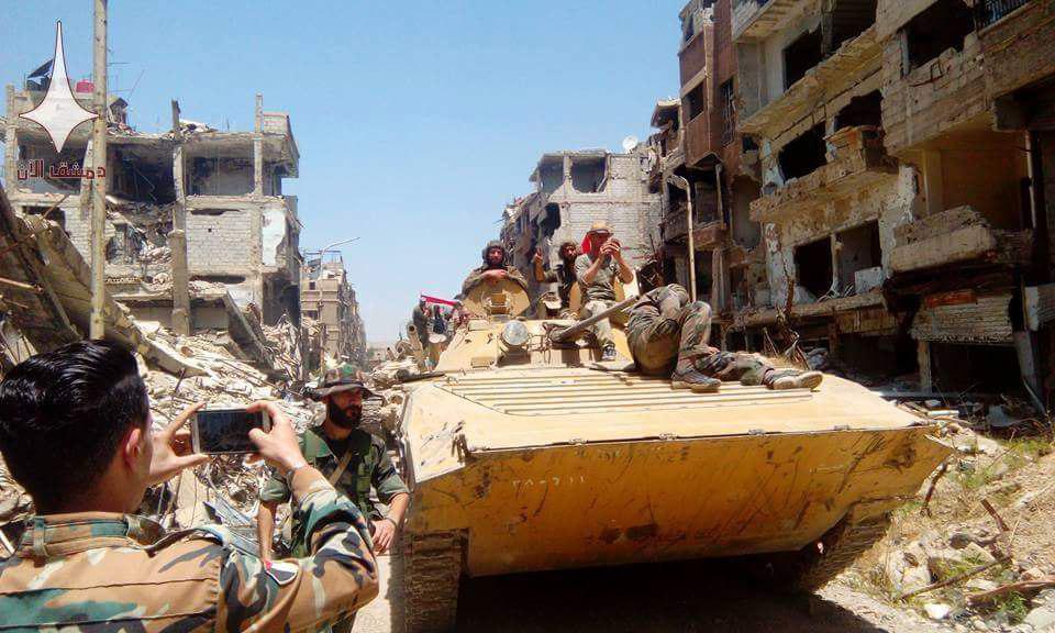 In Photos: Syrian Troops Celebrating Liberation Of Yarmouk In Southern Damascus