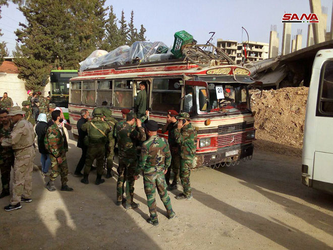 Last Batch Of Militants Withdraw From Four Districts In Southern Damascus (Photos)