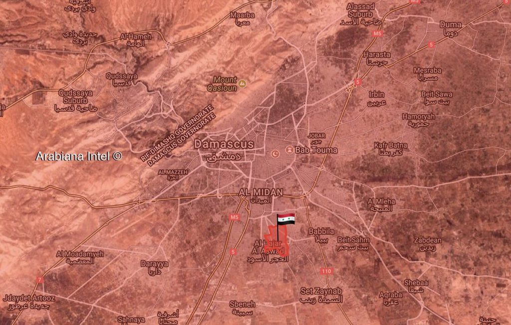 Map Update: Military Situation In Damascus Countryside Following Liberation Of Yarmouk