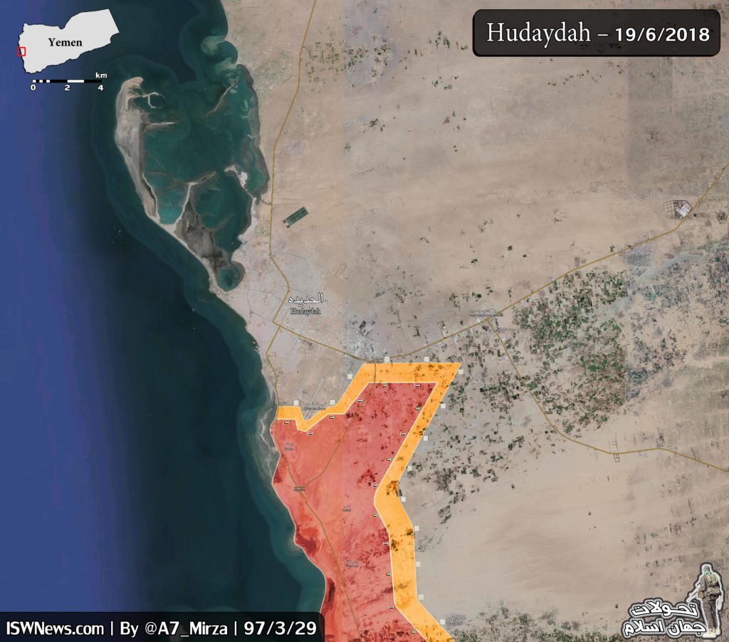 Battle For Yemen’s al-Hudaydah On June 20, 2018 (Maps, Videos)