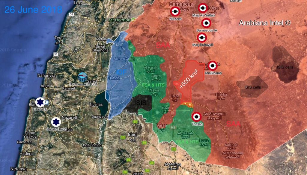 Tiger Forces Develop Their Advance In Southern Syria Towards al-Hirak and Nahita