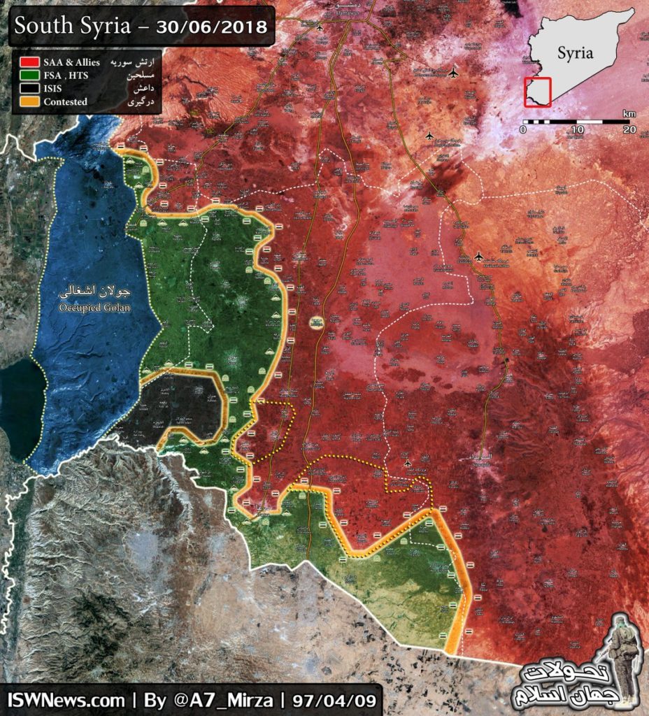 Bosra Al-Sham Militants Demand Reconciliation Agreement: Southern Syria Maps