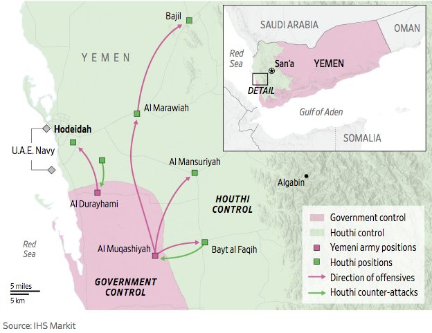 Battle For Yemen's Al-Hudaydah On June 13-14, 2018 (Maps, Videos)