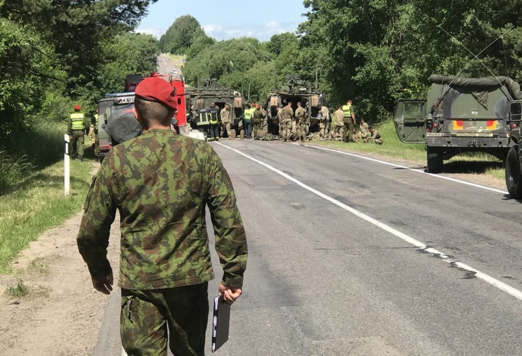 4 US Armoured Vehicles Collide In Lithuania Injuring 13