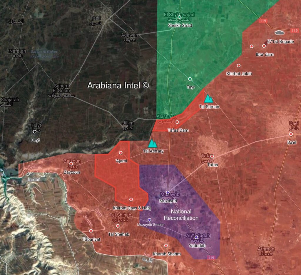 Map Update: Government Forces' Progress In Western Part Of Syrian Province Of Daraa