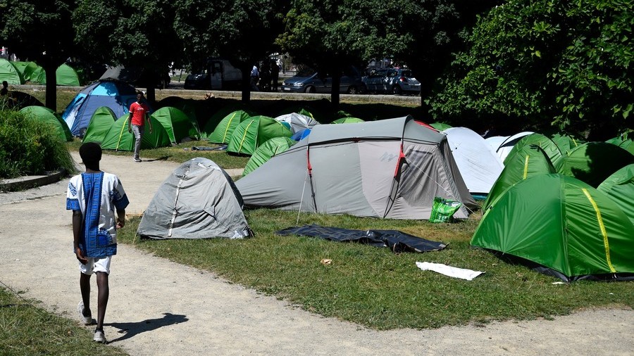 Tensions Are Growing In France's Nantes Following Riots, Establishment Of Improvised Refugee Camp In Public Park