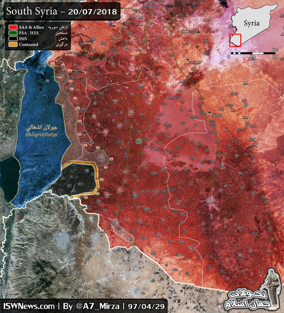 Only 60km2 Southern Syria Under Control Of Militants, Syrian Army Continues Advance (Maps)