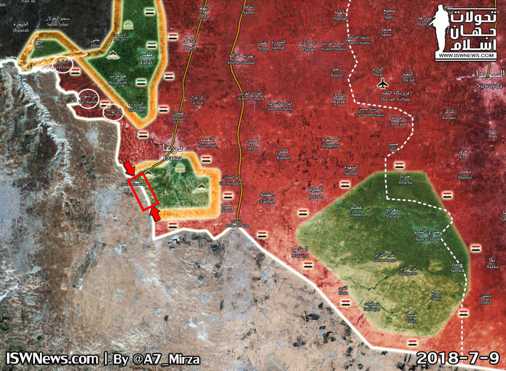 Tel Aviv Sends Another Threat To Damascus As Syrian Forces Retake Another Chunk Of Border With Jordan