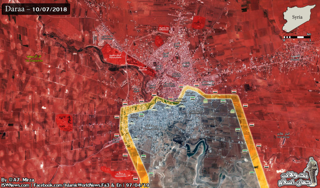 Militant Groups In Southern Syria Surrender More Weapons As Government Forces Approach Daraa City From Southern Direction