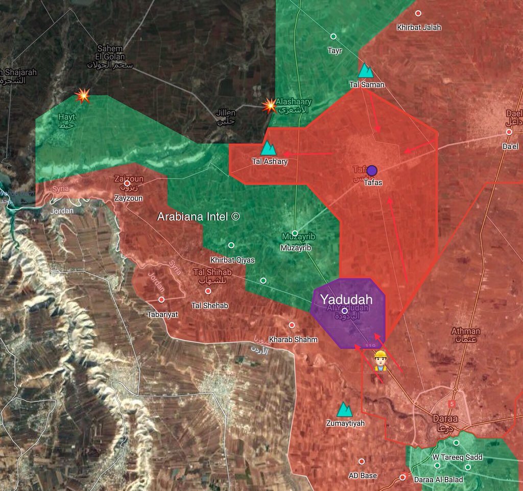 Map Update: Government Forces Retake Control Of Yadudah, Nearby Points In Southern Syria