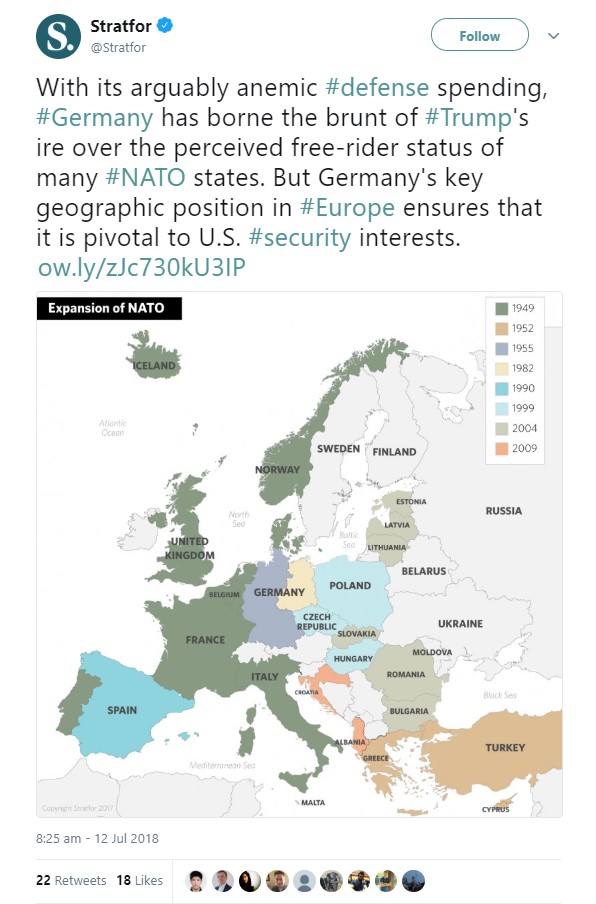 Stratfor Fails To Point Out NATO Member States And Their Dates Of Membership Properly On 'Exclusive Map'