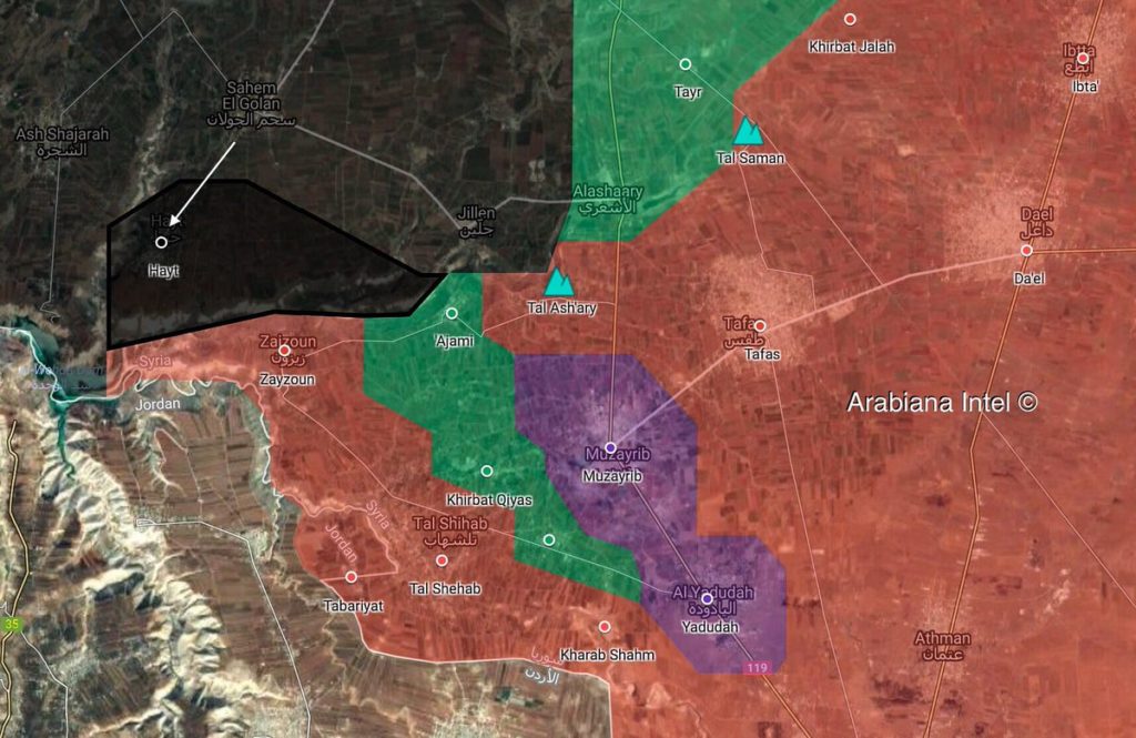 In Maps: Government Forces Expand Control Of Villages North Of Daraa City