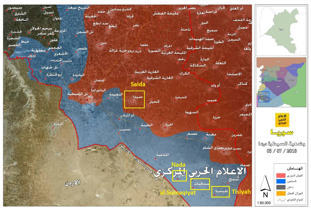 Syrian Military Begins Its Advance Along Border with Jordan, Captures Several Positions