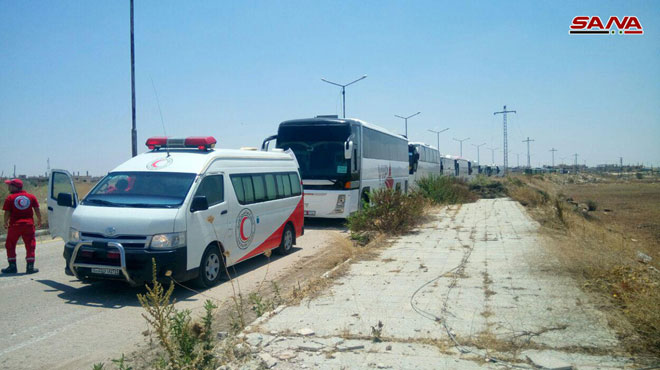 First Batch Of Militants Withdrew From Daraa City To Northern Syria (Photos)