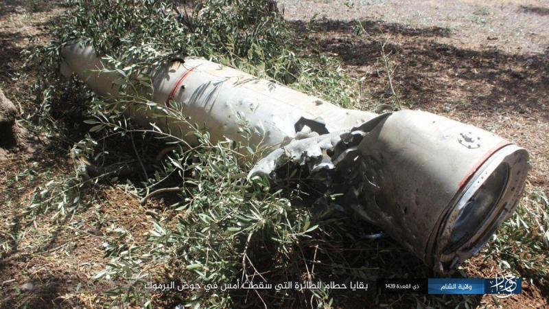 ISIS Released Photos Of Wreckage Of Syrian Su-22 Warplane Downed By Israel In Southern Syria