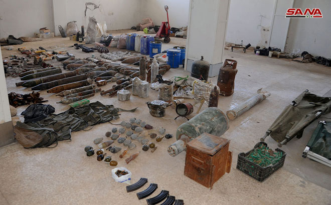 Governemnt Forces Capture Weapons Left Behind By ISIS In Villages Of Babila, Yalda and Beit Sahem In Southern Syria (Photos)