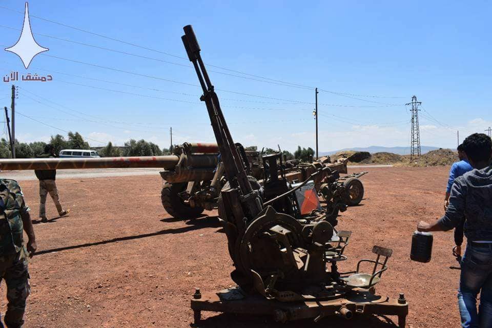 Remaining Militants In Al-Quneitra Governorate Hand Over More Heavy Weapons To Syrian Army (Photos)