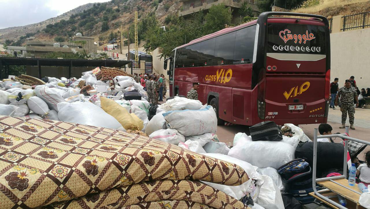 Hundreds Of Syrian Refugees Return From Lebanon To Syria's Beit Jinn And Al-Zabadani