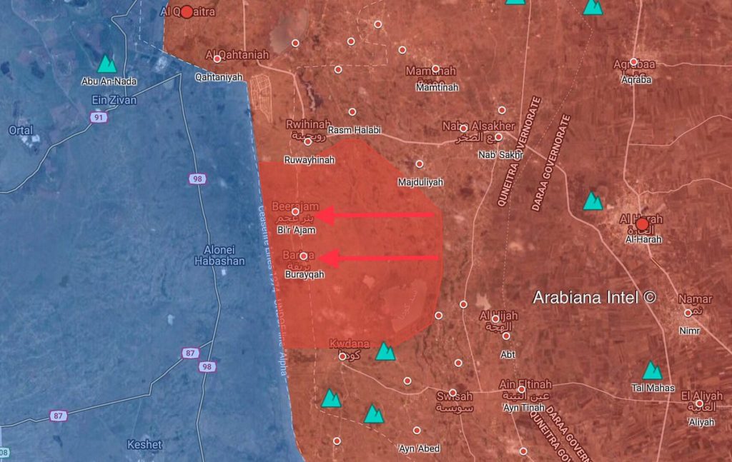 Syria Maps: Reconciliation Agreement Is Fully Implemented East Of Golan Heights